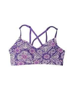 Lorna Jane Purple Paisley Strappy Sports Bra